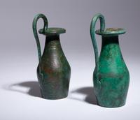 A Pair of Etruscan Bronze Olpai