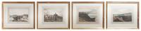 Four English Handcolored Engravings, William Daniell (1769-1837), Height 9 x width 11 3/4 inches.