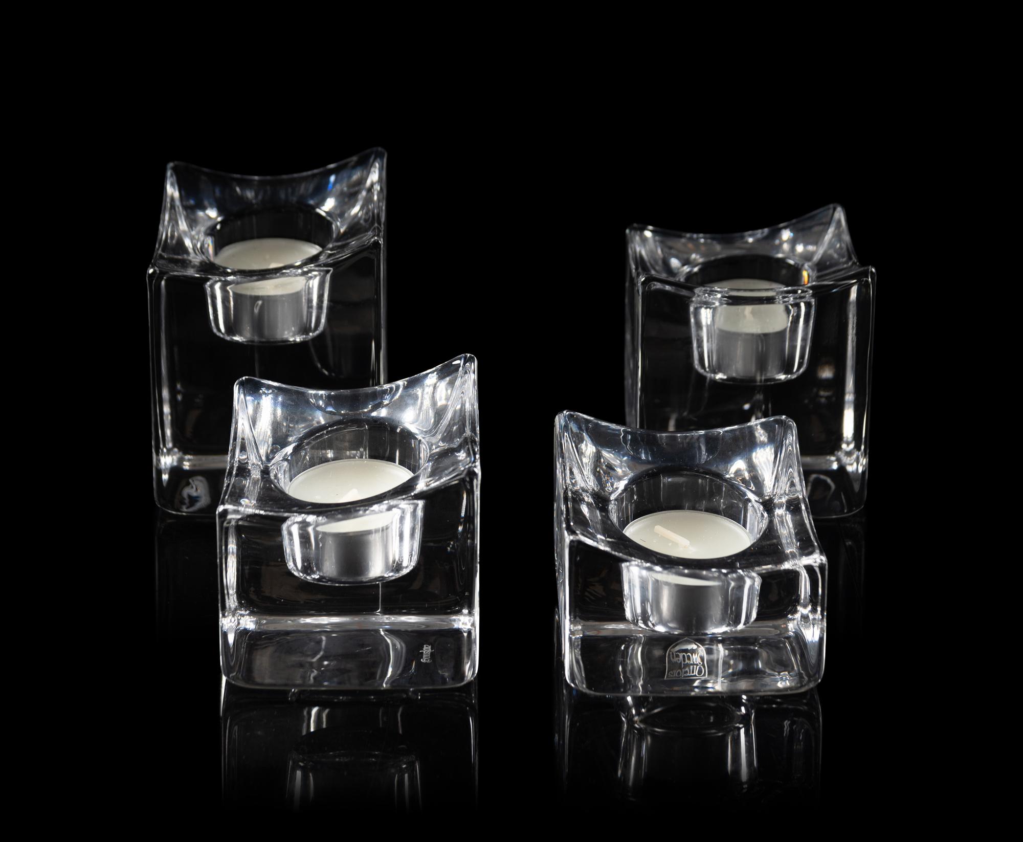 A Group of Seven Orrefors Glass Table Articles