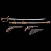 The Inscribed Sword, Colt 1851 Navy, & Colt 1849 Pocket Revolvers of Medal of Honor Recipient Capt. Samuel Hymer of the 115th Illinois Volunteers