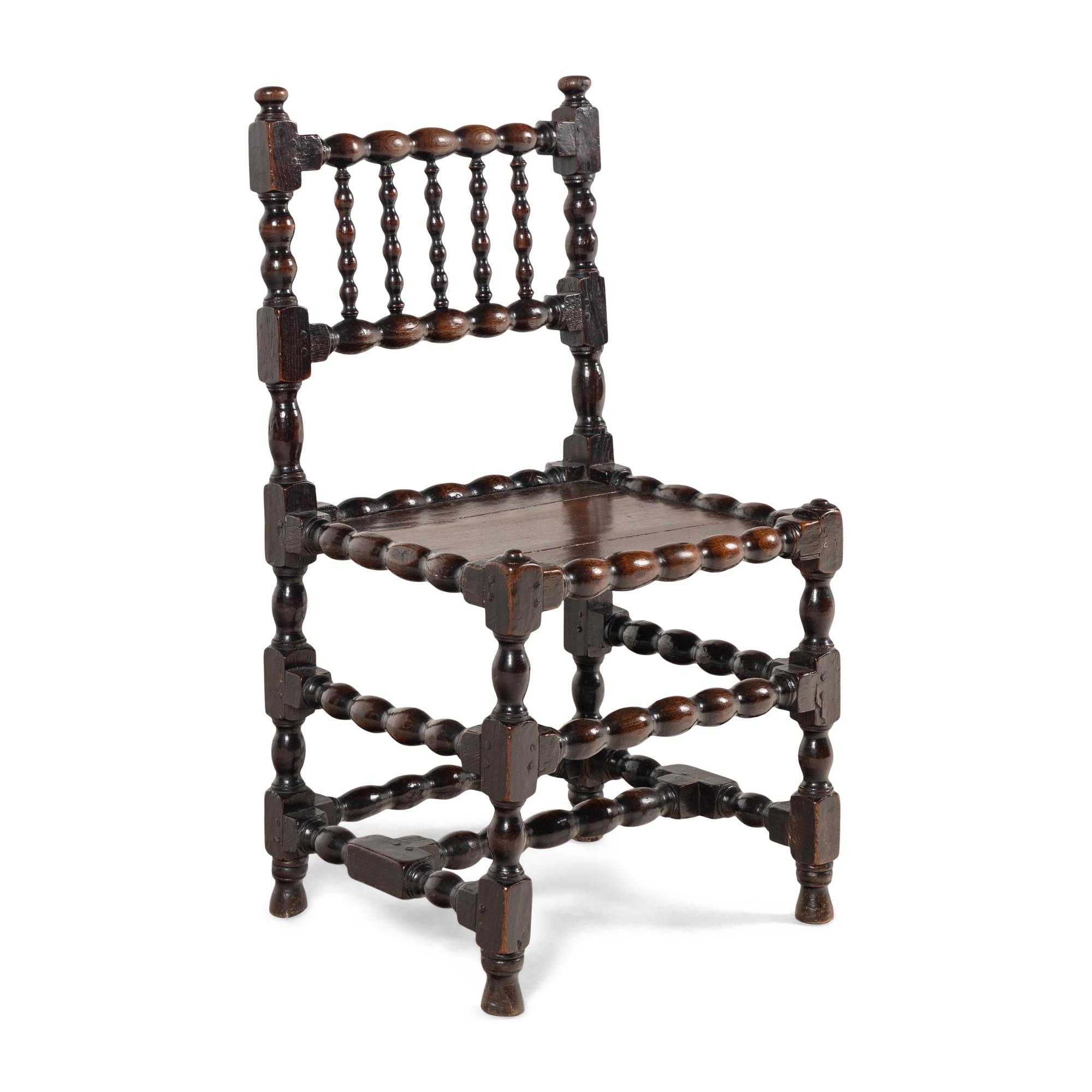 A Turned Oak Side Chair