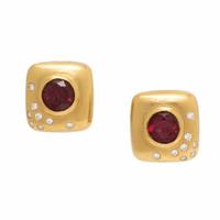 Angela Cummings, Garnet and Diamond Earrings
