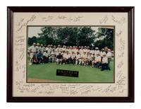 A Mike Ditka Hall of Fame Charity Golf Classic Multi-Signed Autograph Print Formerly Displayed at Mike Ditka’s Restaurant