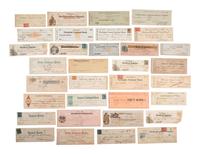 [BUSINESS - LOUISIANA]. Extensive group of 800+ checks & stock certificates, many from Louisiana.
