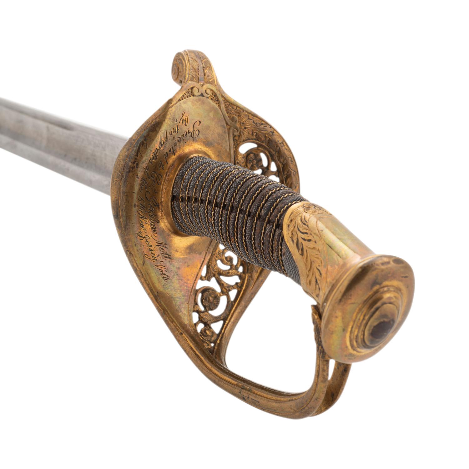 Two Presentation Swords to Lieutenant and Colonel (General) Gershom Mott, An Ames 1840 Officers Sword and an Ames 1850 Foot Officers Sword