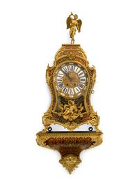 A Napoleon III Style Gilt Bronze and Boulle Marquetry Bracket Clock and Bracket — LATE 19TH CENTURY