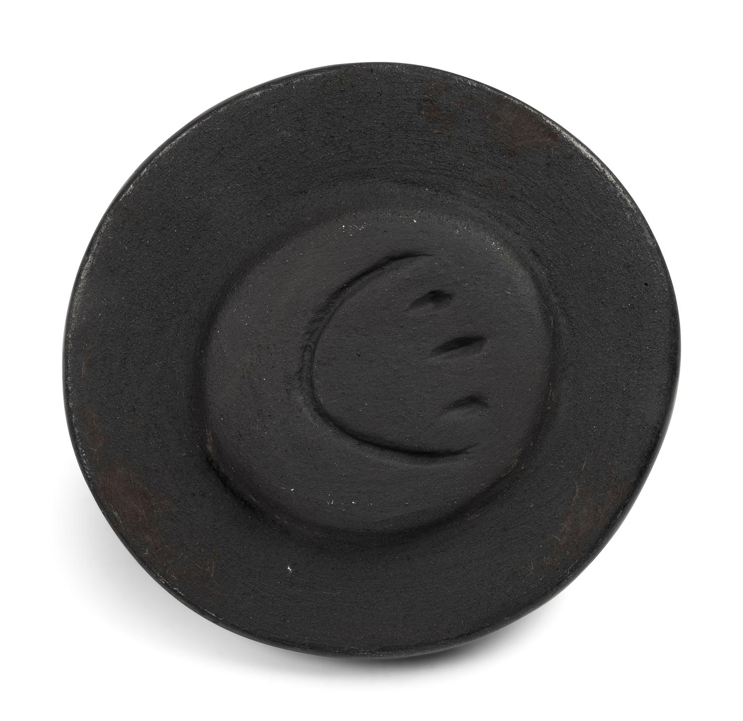 A Lidded Blackware Pottery Jar