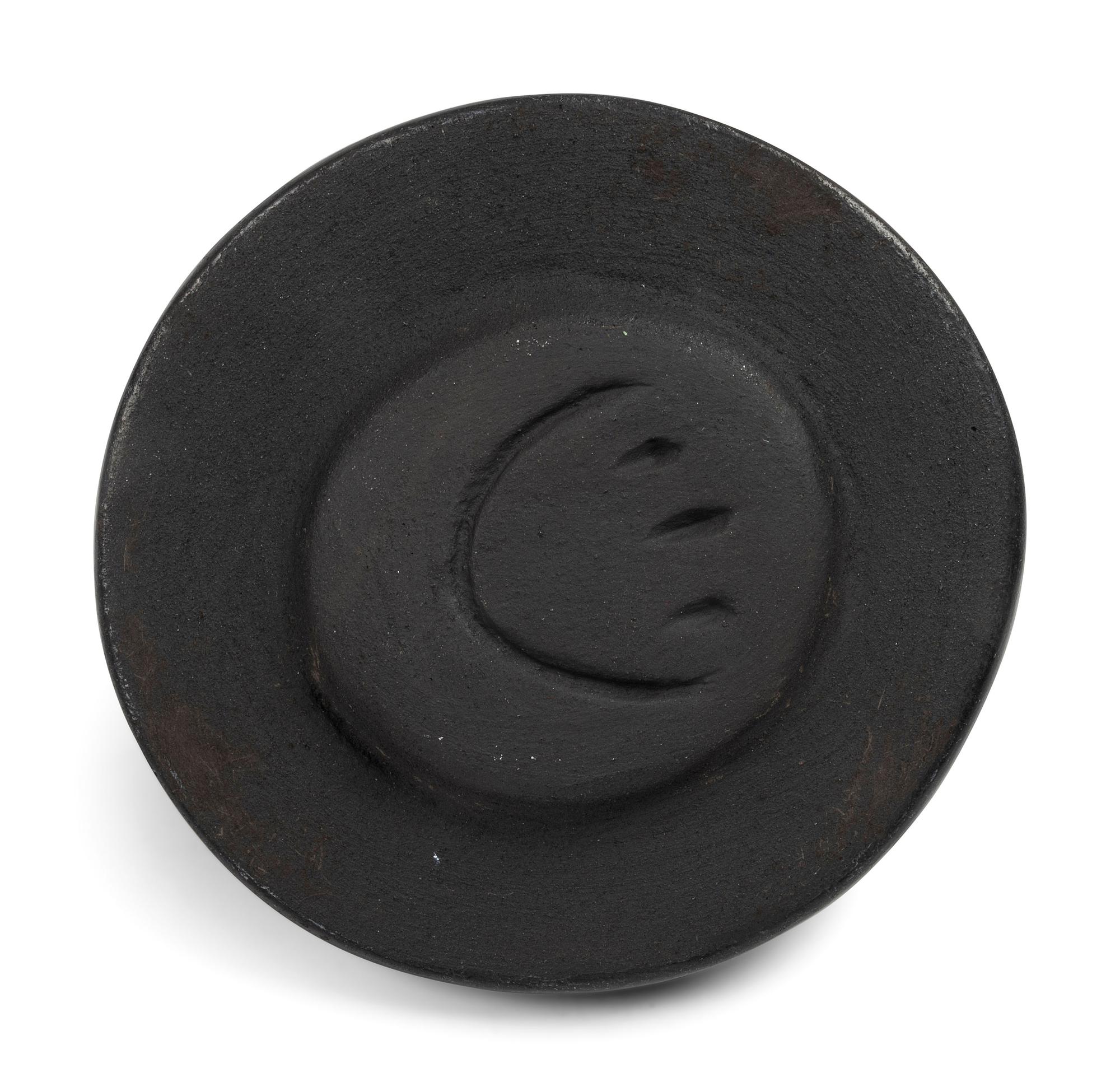 A Lidded Blackware Pottery Jar