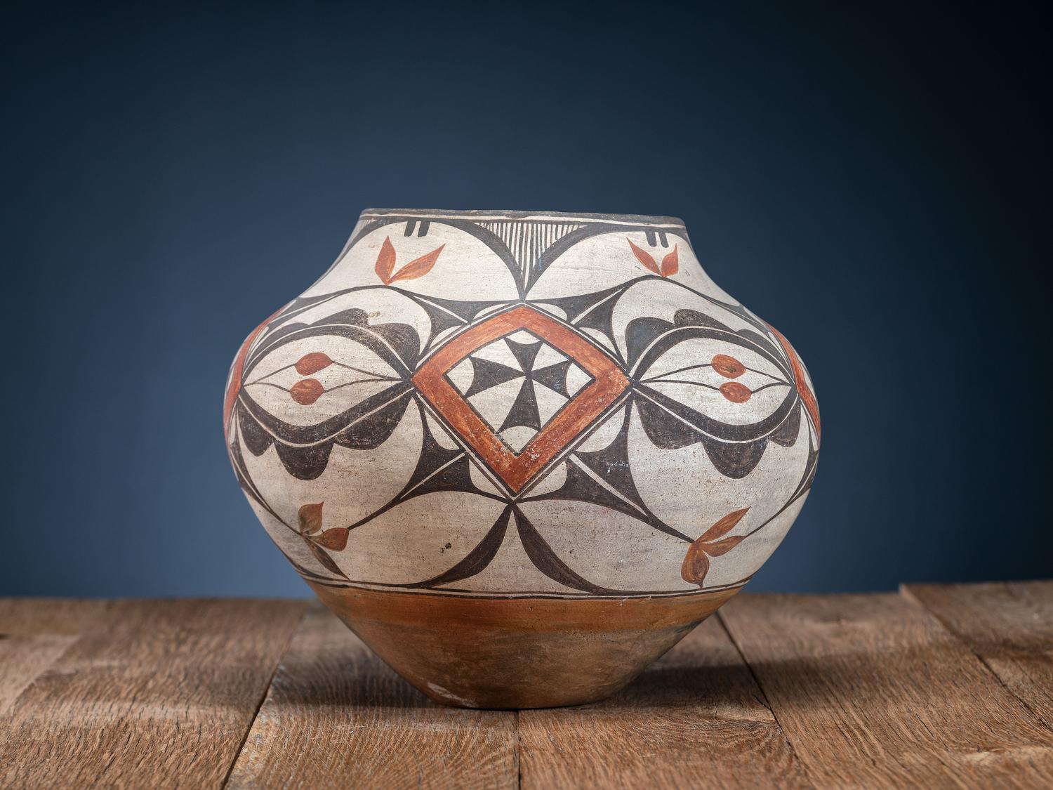 Zia Polychrome Pottery Olla