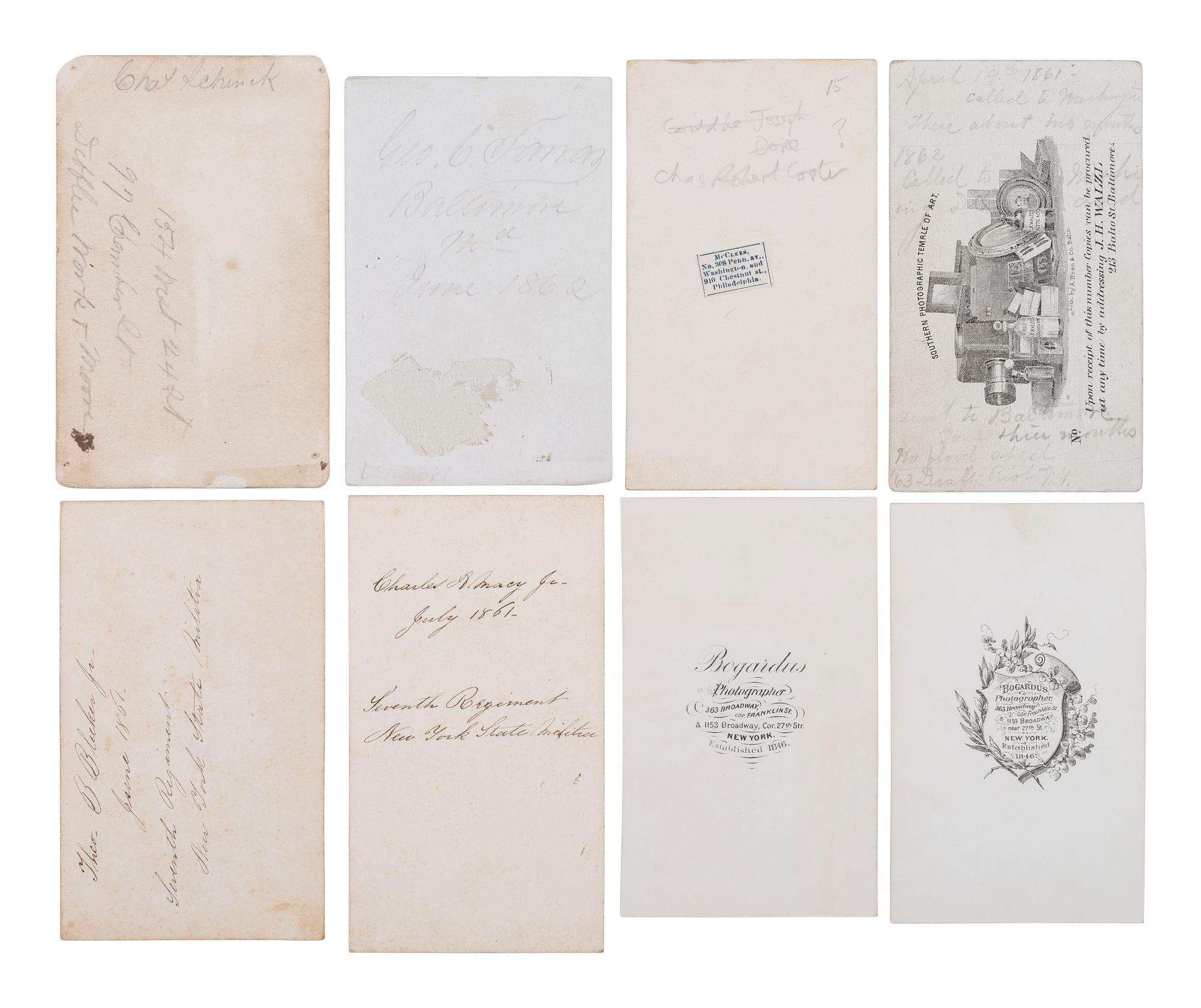 [CIVIL WAR]. A group of 26 CDVs of members of the 7th New York State Militia, Cos. G, H, K, and Engineers.