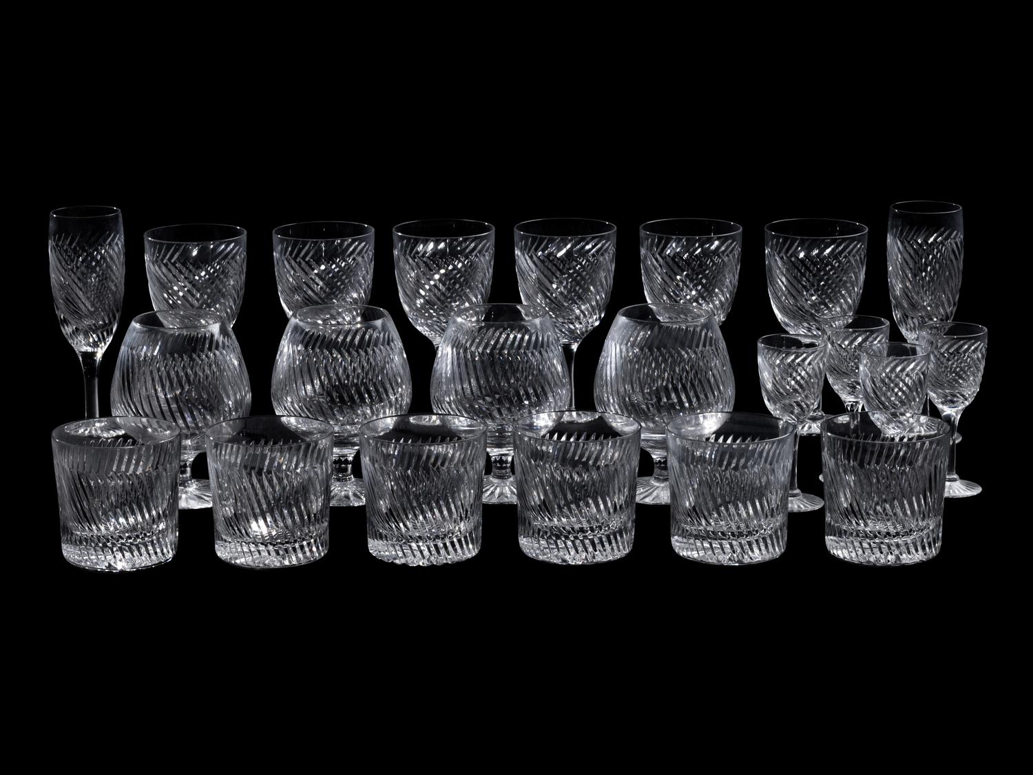 A Set of English Glass Stemware