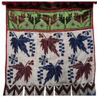 Anishinaabe Loom-Beaded Bandolier Bag, with Maple Leaves