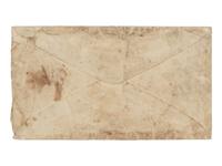 [LINCOLN ASSASSINATION]. A piece of Abraham Lincoln's shirt worn on the night of his assassination at Ford's Theatre, 14 April 1865; with an autograph letter from War Department employee Mose Sandford with a detailed description of the assassination and its aftermath, 17 April 1865.