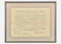 [Presidential] Pierce, Franklin: Partially-Printed Document, signed