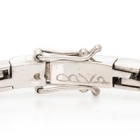 Onyx, Diamond, and White Gold Bracelet