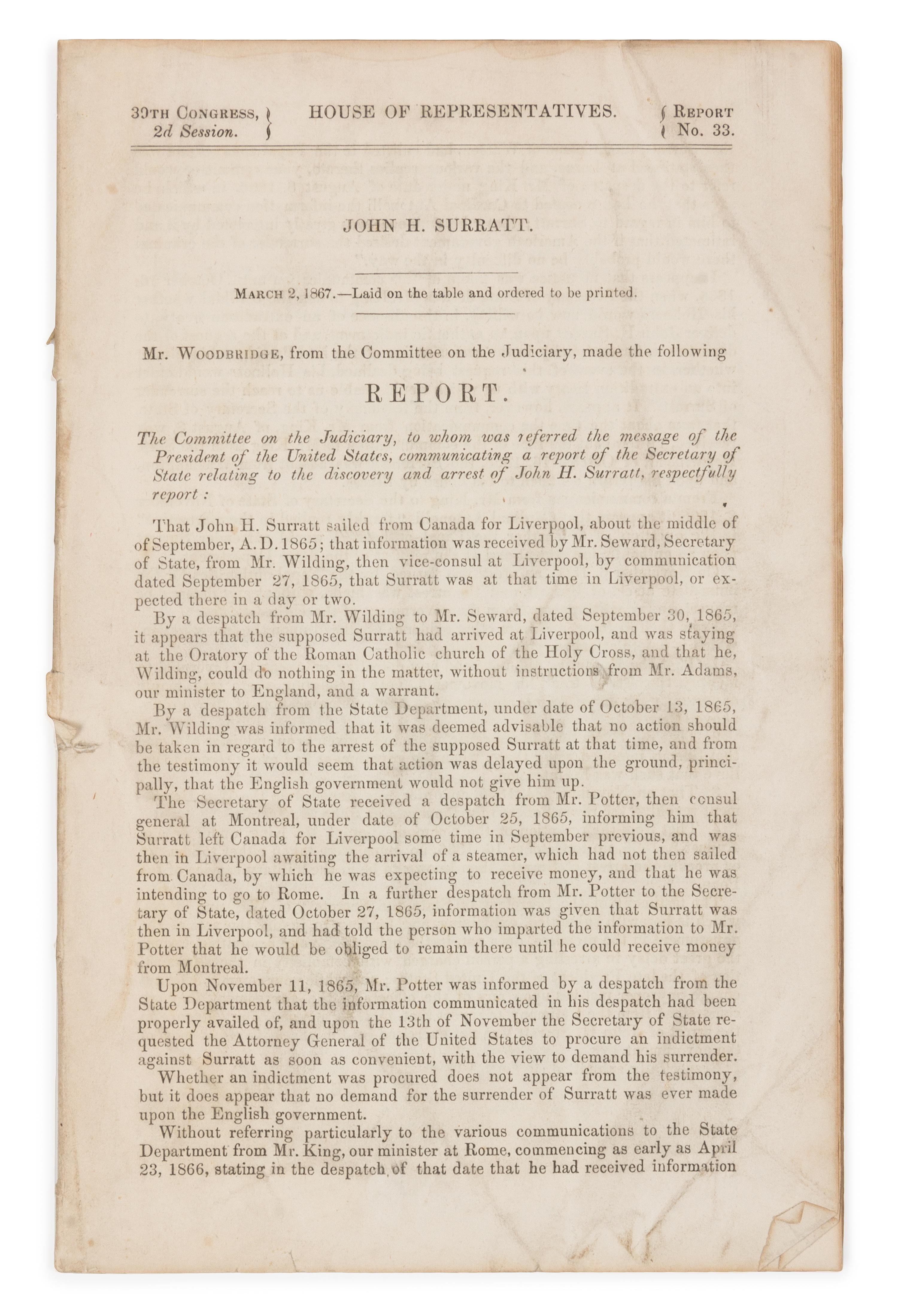 [LINCOLN ASSISSINATION TRIAL]