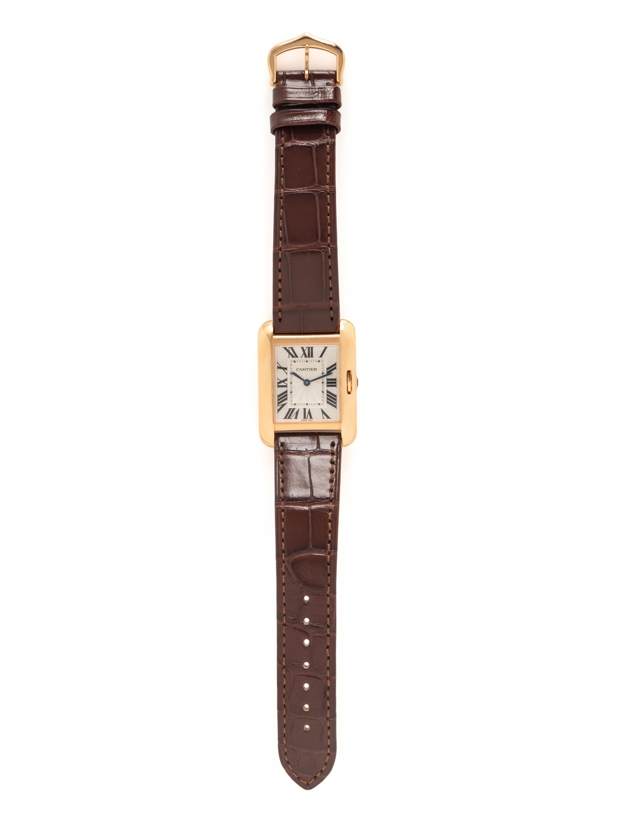 CARTIER, 18K ROSE GOLD 'TANK ANGLAISE' WATCH