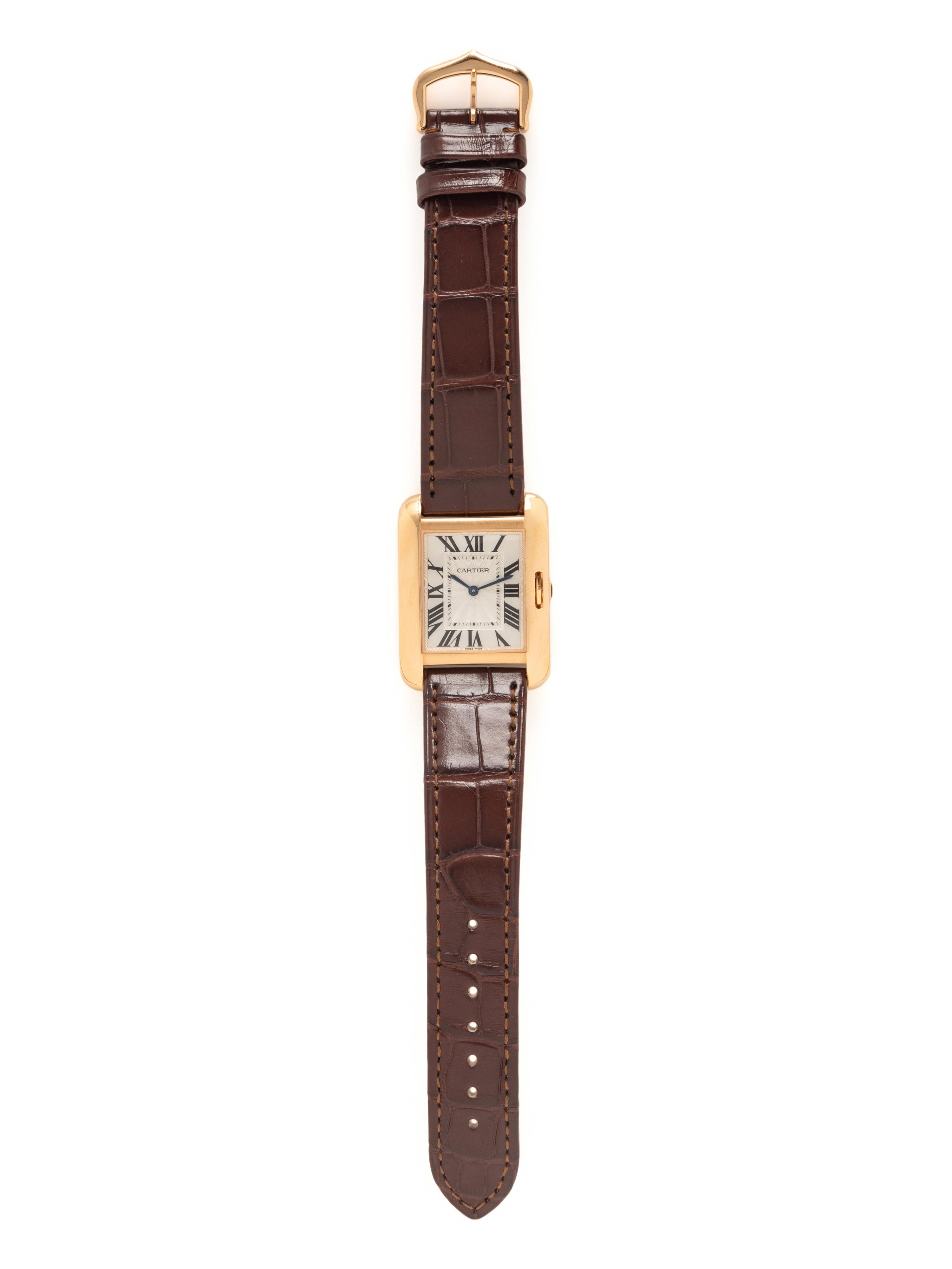 CARTIER, 18K ROSE GOLD 'TANK ANGLAISE' WATCH
