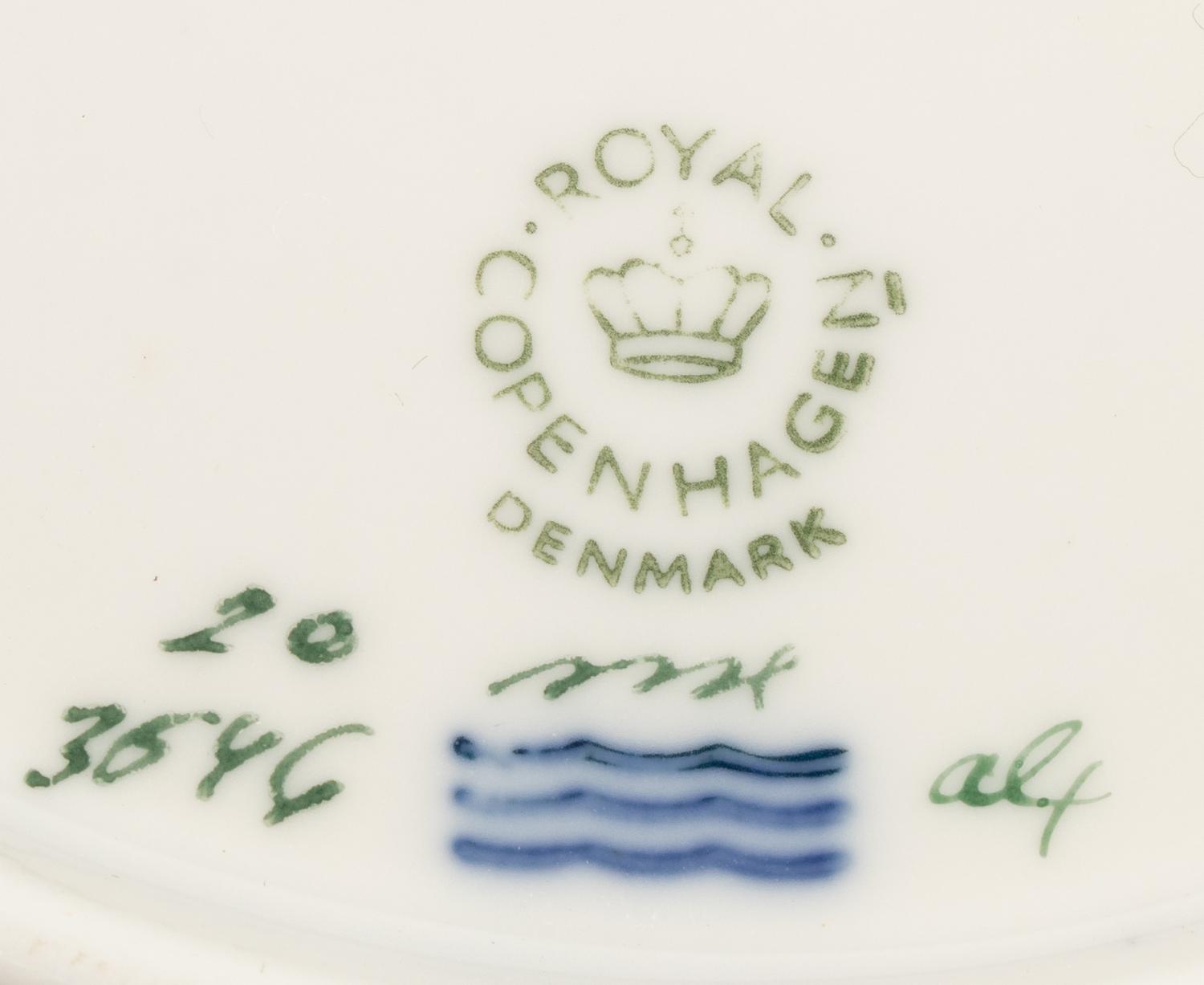 A Set of Twelve Royal Copenhagen Flora Danica Porcelain Soup Bowls