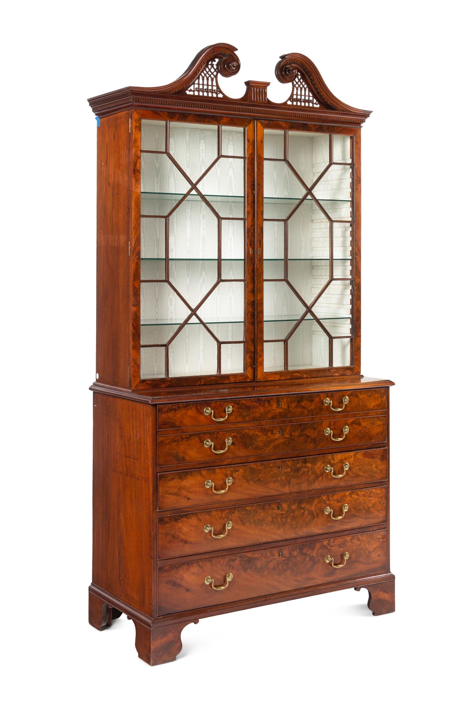 A George III Mahogany Secretary Bookcase