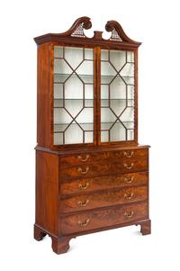 A George III Mahogany Secretary Bookcase