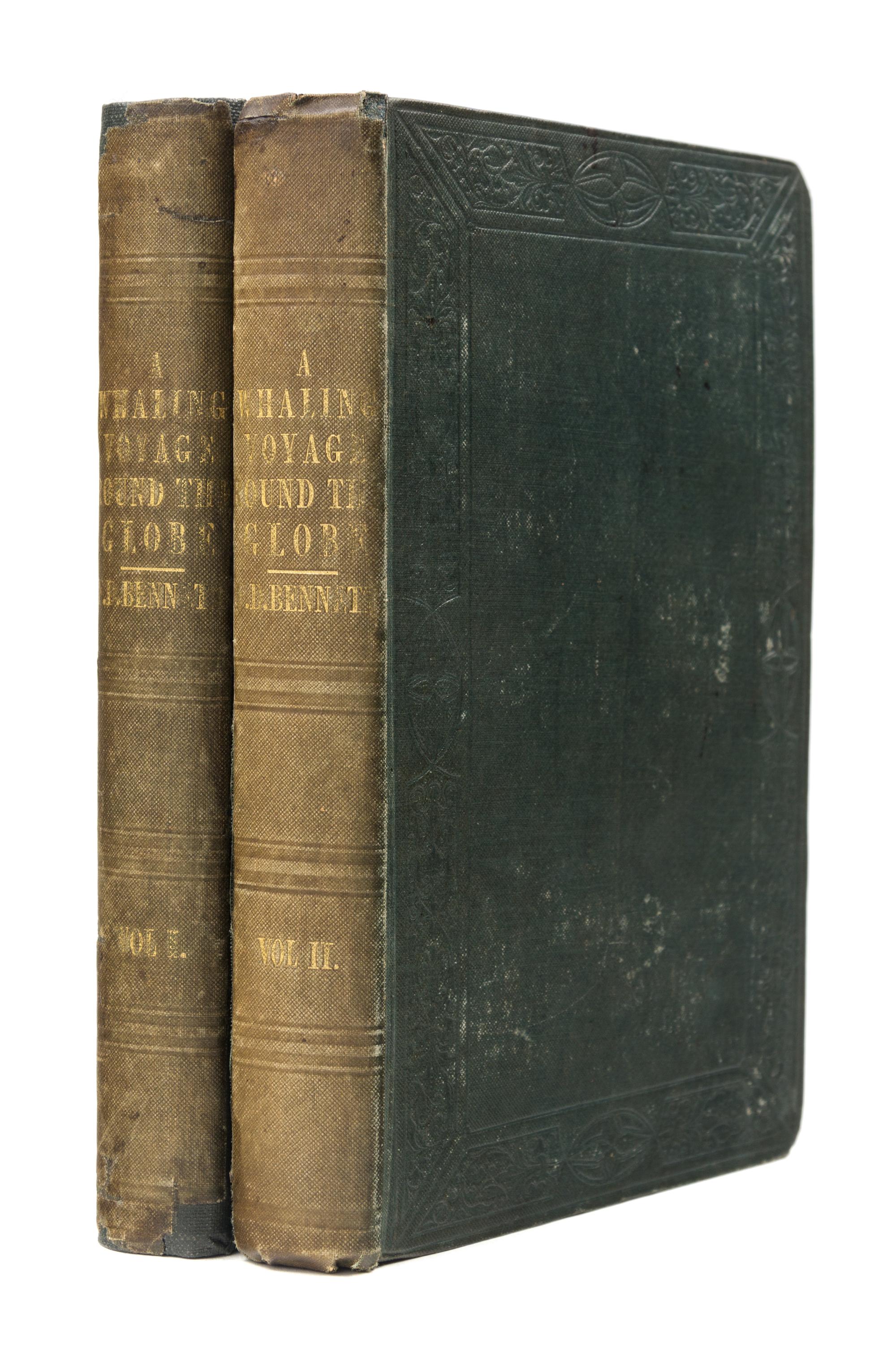 BENNETT, Frederick Debell (d. 1859). Narrative of a Whaling Voyage round the globe. London, 1840. FIRST EDITION.