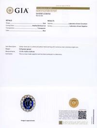 A Pair of 14K Yellow Gold, Diamond, and Sapphire Earrings
