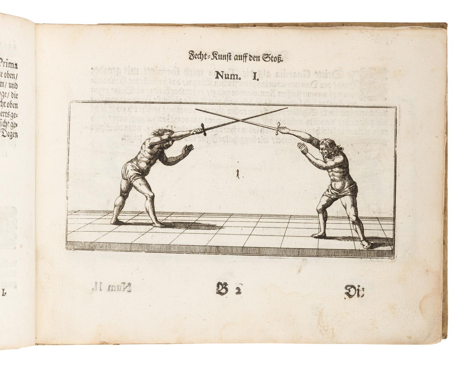 L'ANGE, Jeann Daniel (d. after 1682). Deutliche und grundliche Erklarung der Adelichen und Ritterlichen freyen Fecht-Kunst . Dusseldorf: Wittib Bayers, 1708.