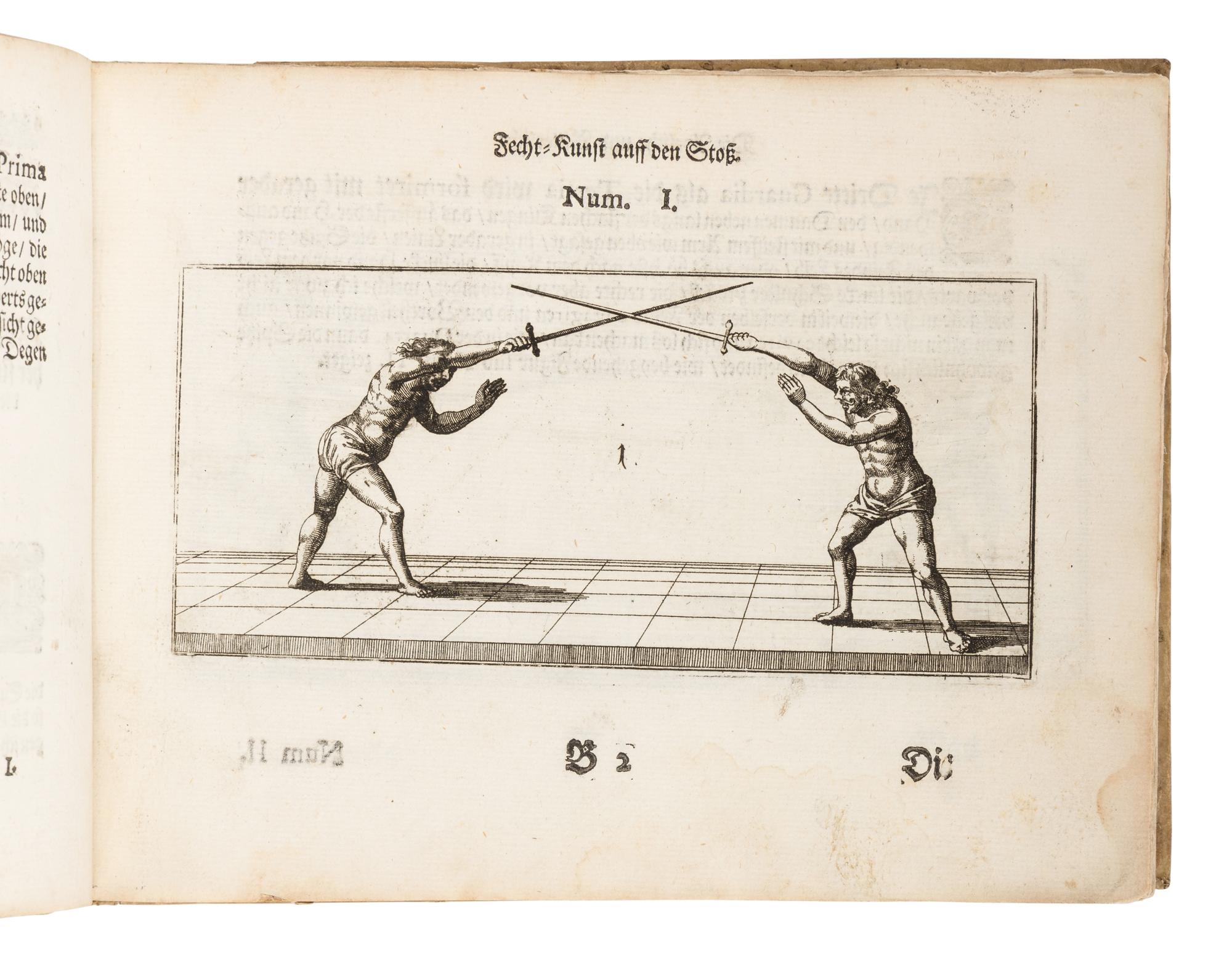L'ANGE, Jeann Daniel (d. after 1682). Deutliche und grundliche Erklarung der Adelichen und Ritterlichen freyen Fecht-Kunst . Dusseldorf: Wittib Bayers, 1708.
