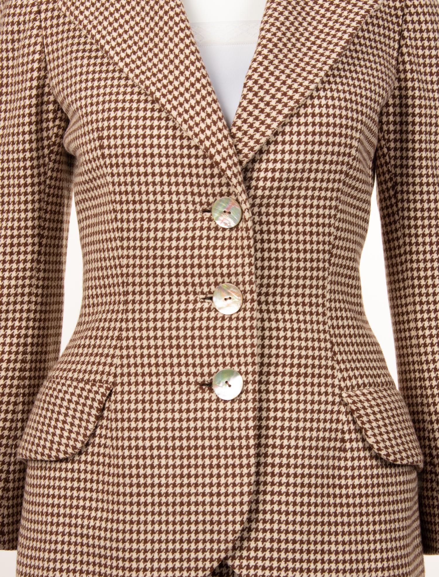 Four Designer Two-Piece Skirt Suits: One Adolfo, One Christian Dior, and Two Giorgio Armani