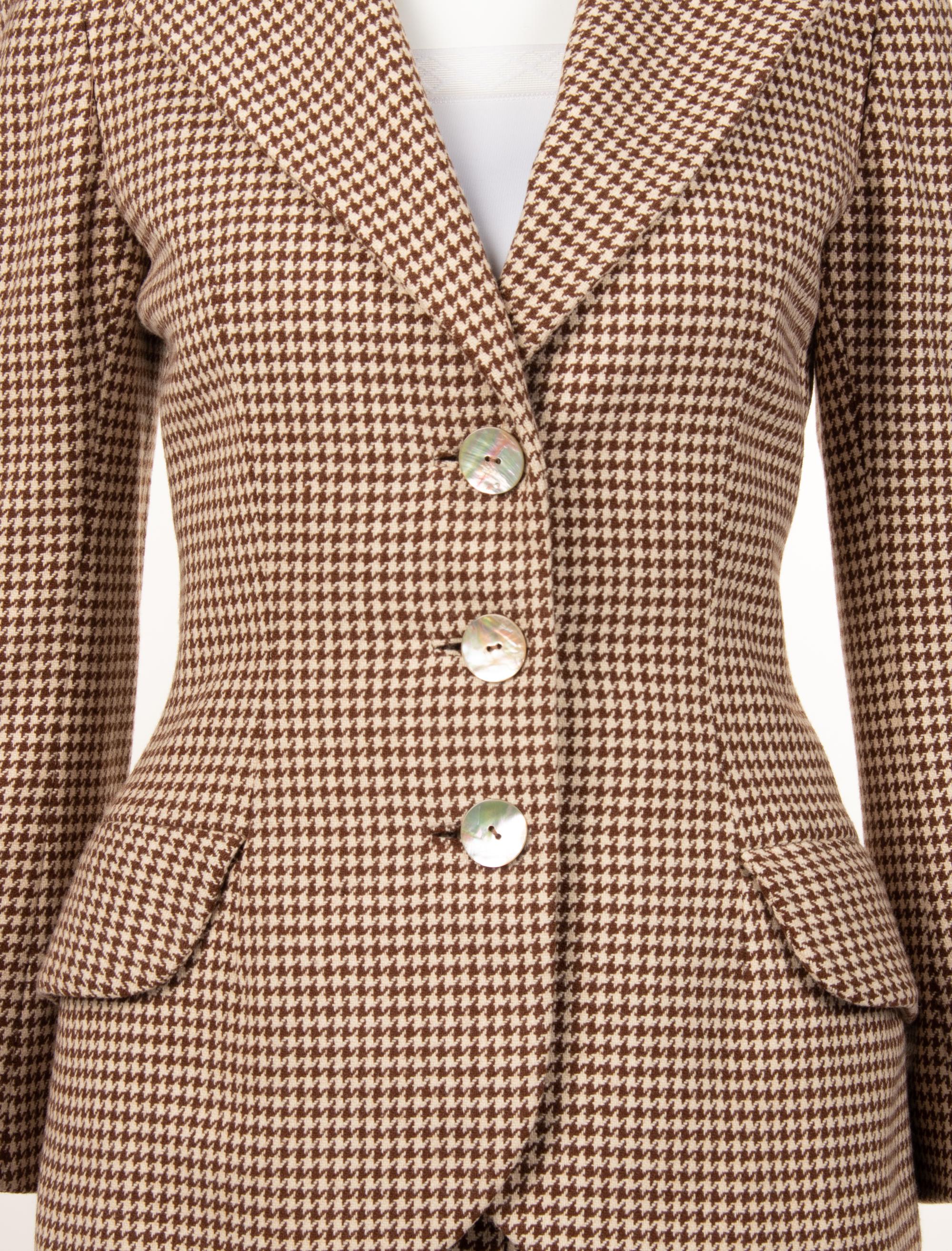 Four Designer Two-Piece Skirt Suits: One Adolfo, One Christian Dior, and Two Giorgio Armani
