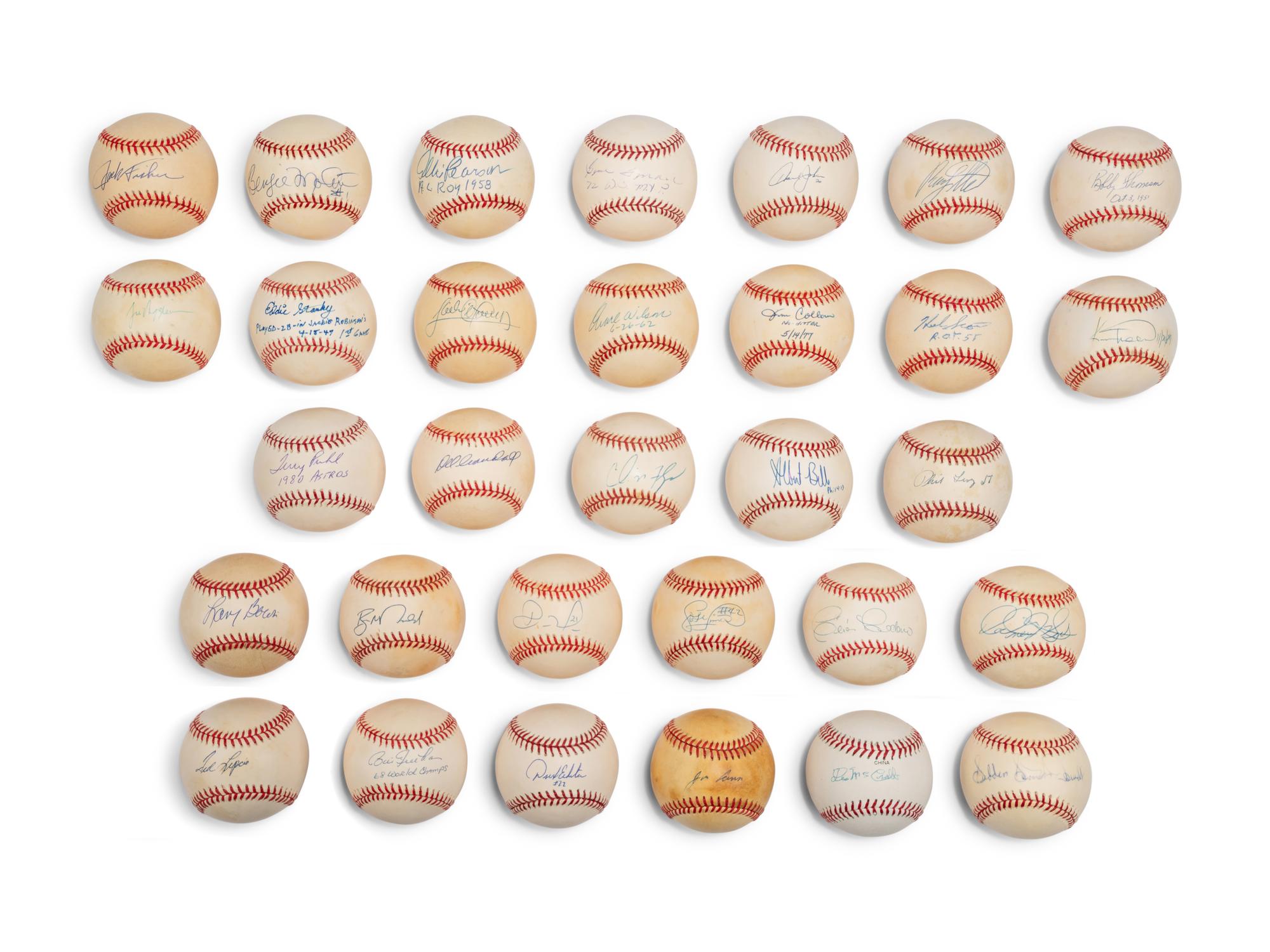 Bases Loaded Signed Autograph Baseball Group No. 27