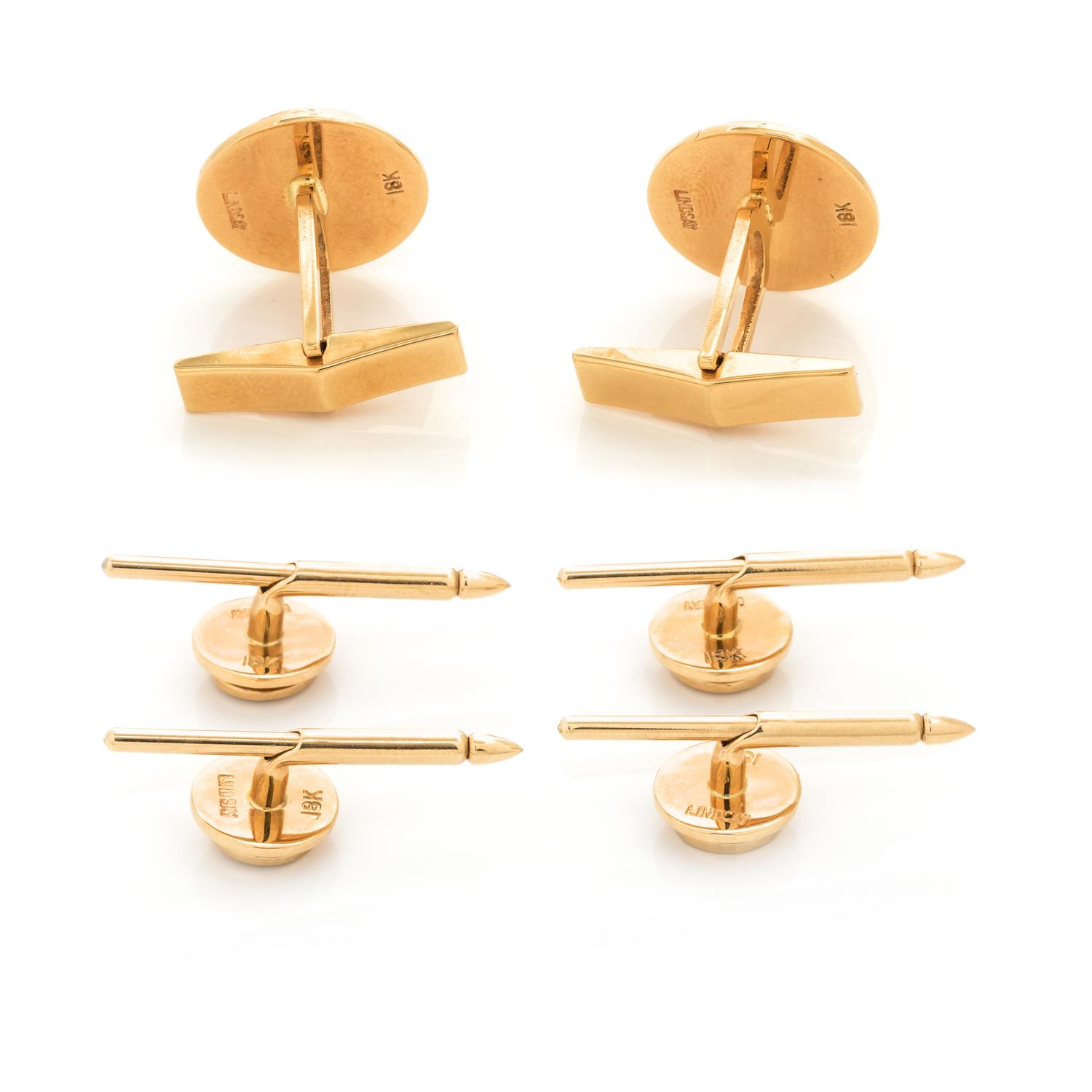 YELLOW GOLD AND DIAMOND DRESS SET