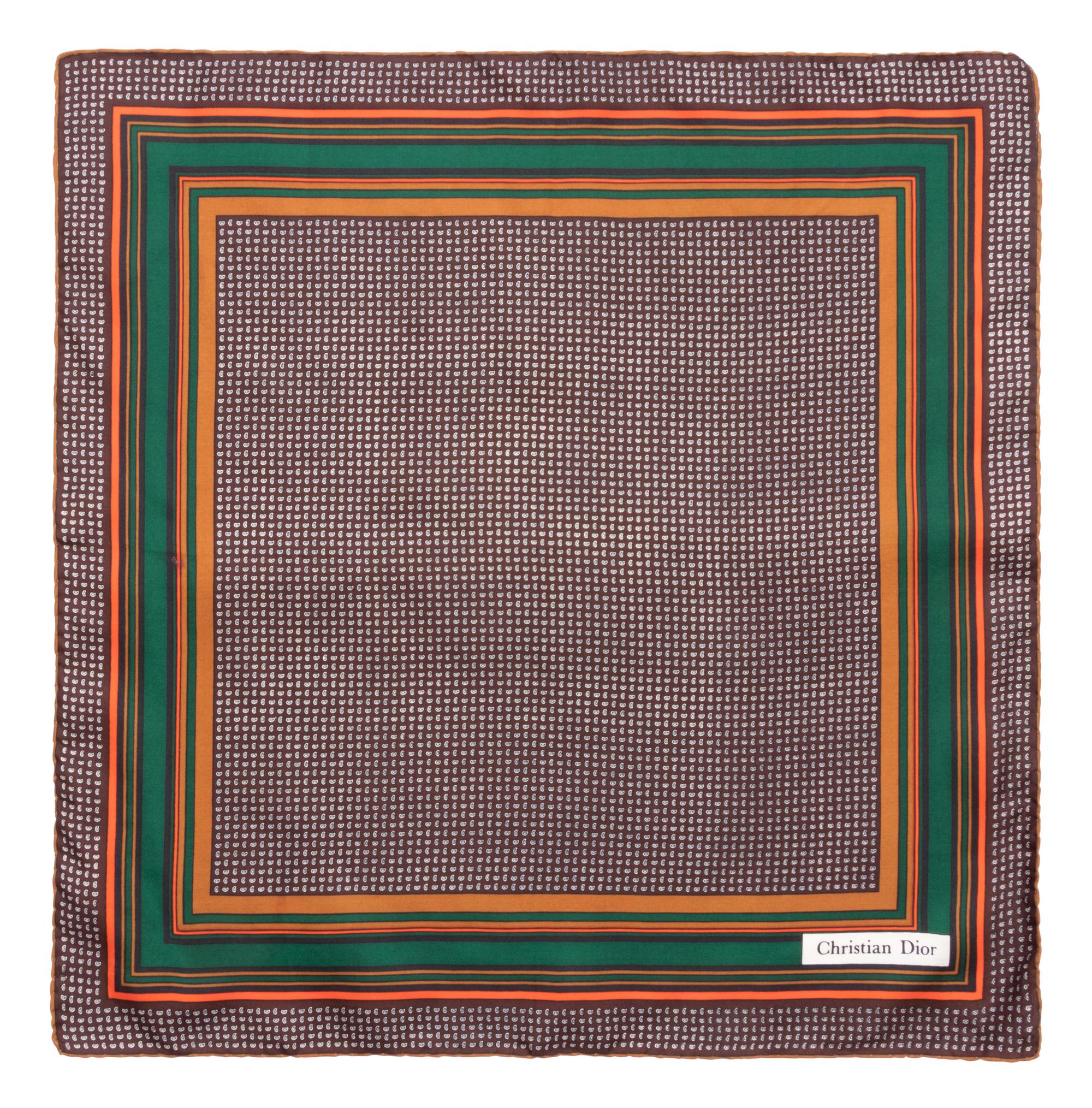 Collection of Seven Designer Silk Scarves, 1970-90s