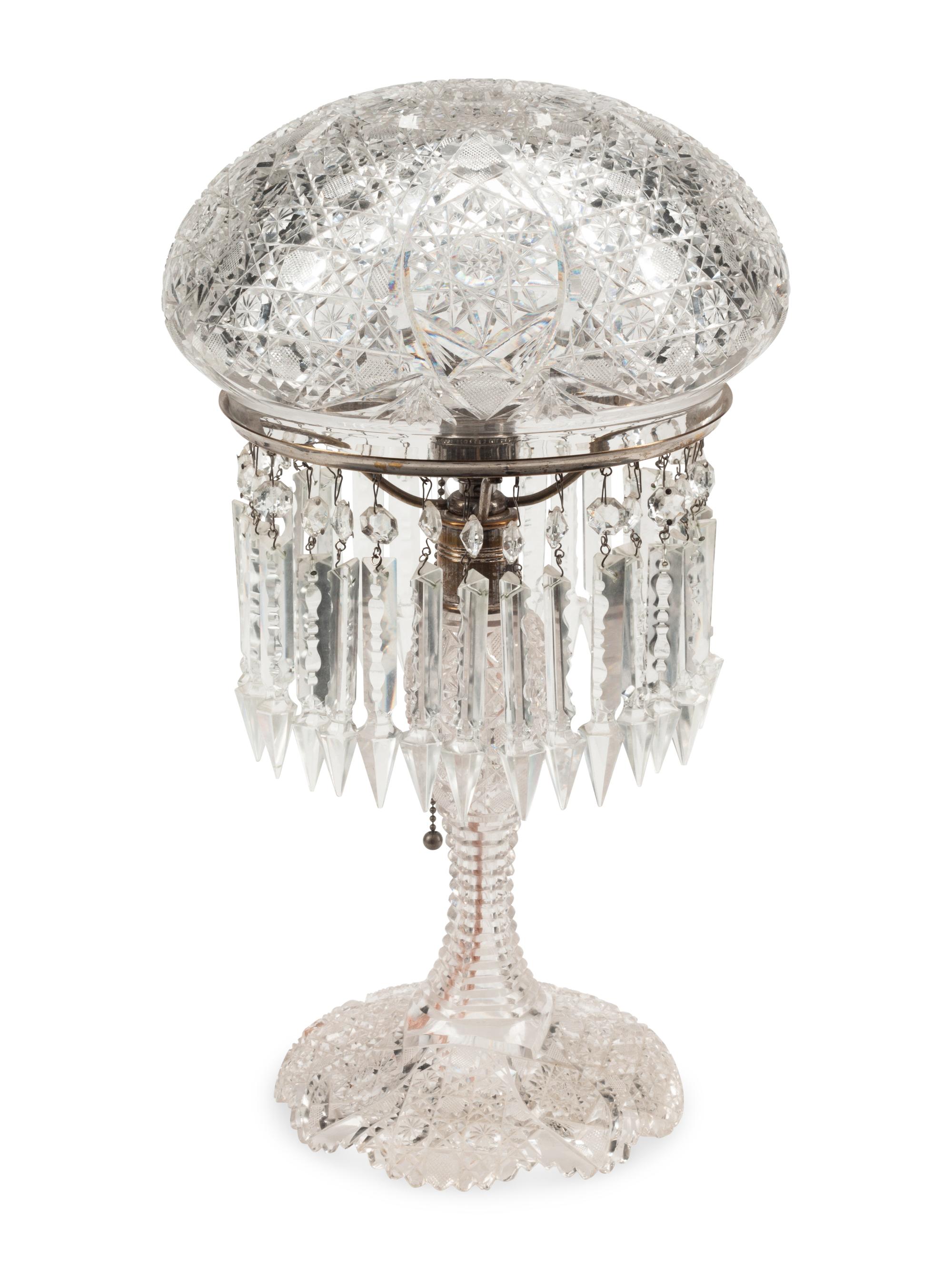 An American Cut Glass Table Lamp
