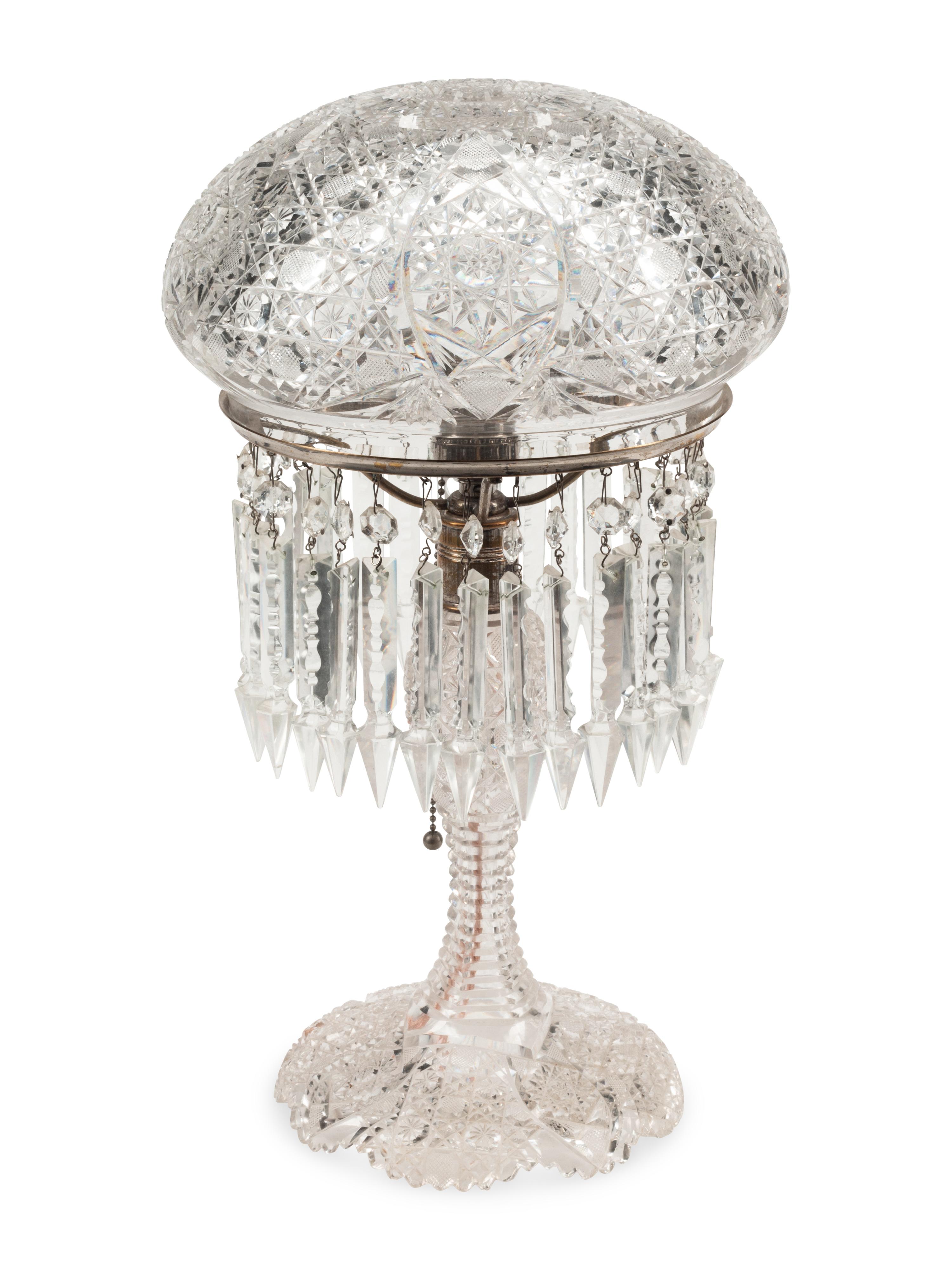 An American Cut Glass Table Lamp