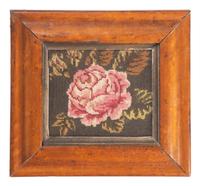 Two Victorian Floral Needleworks