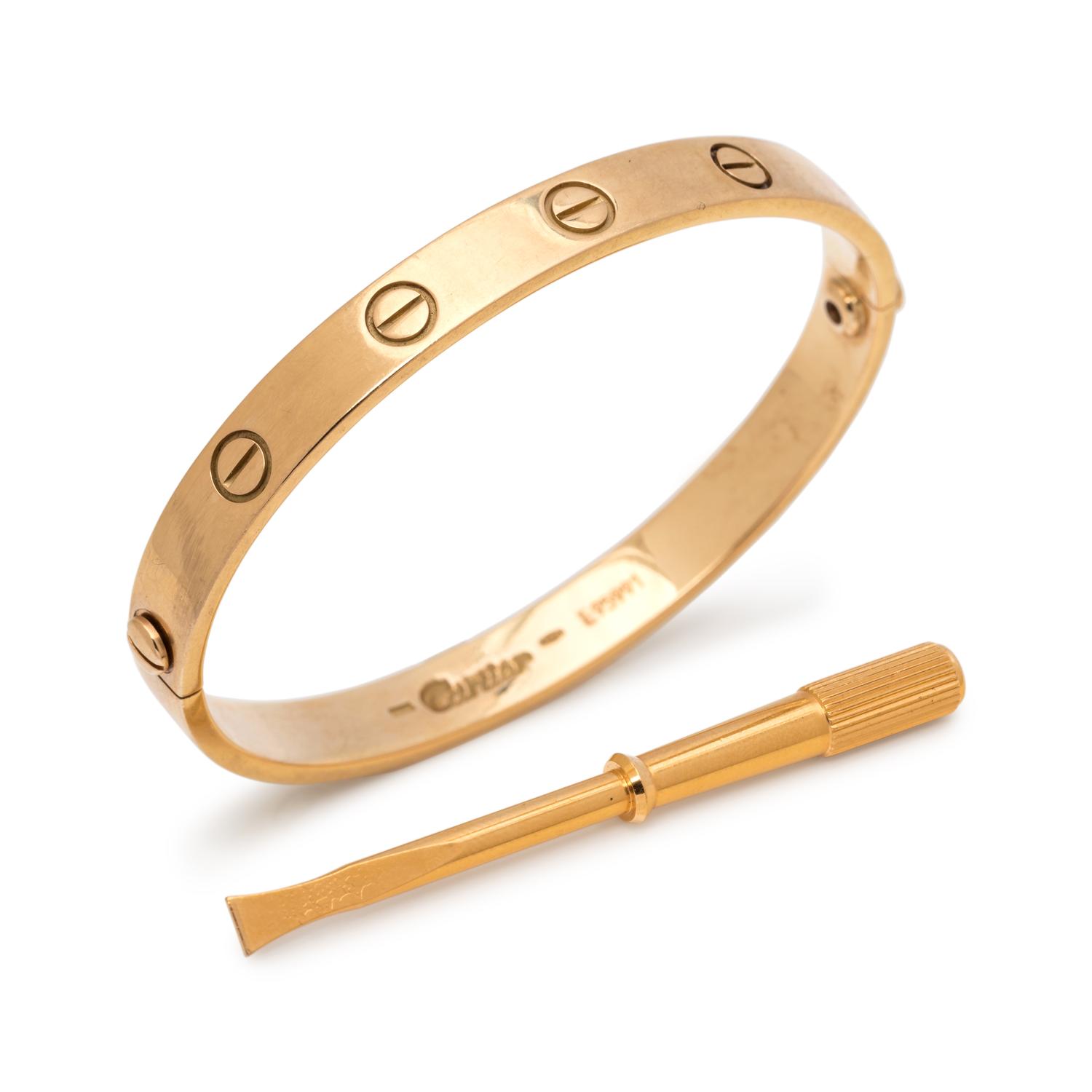 CARTIER, YELLOW GOLD 'LOVE' BRACELET