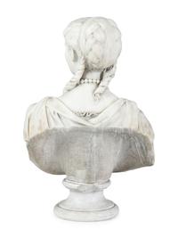 An English White Marble Bust of a Woman