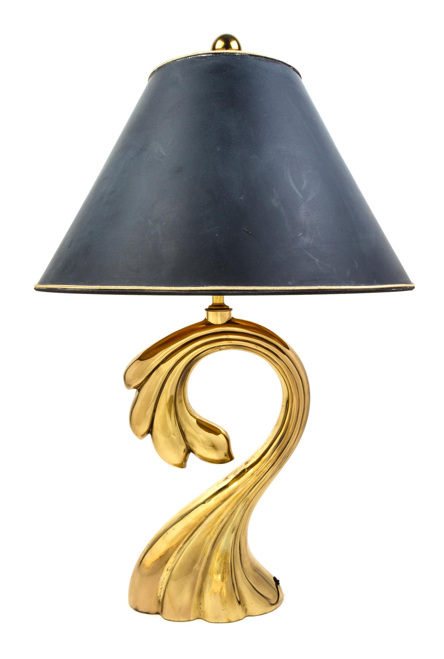 A Brass Table Lamp, Pierre Cardin Height 28 1/2 inches. — LATE 20TH CENTURY