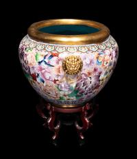 Three Large Chinese Cloisonné Vessels