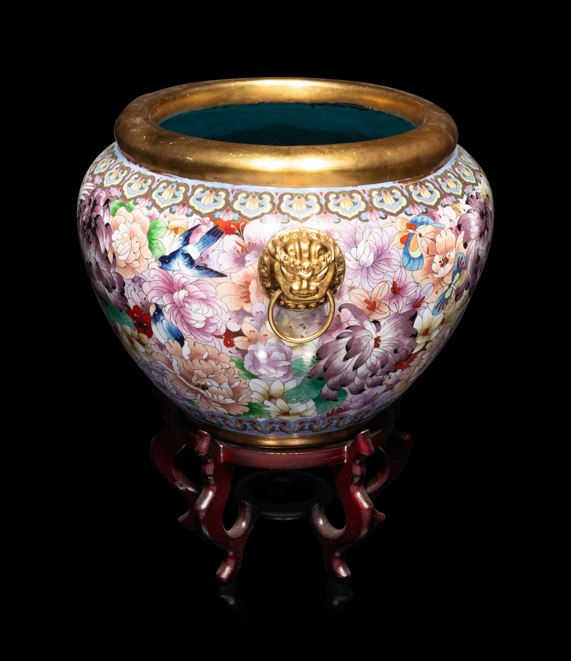 Three Large Chinese Cloisonné Vessels