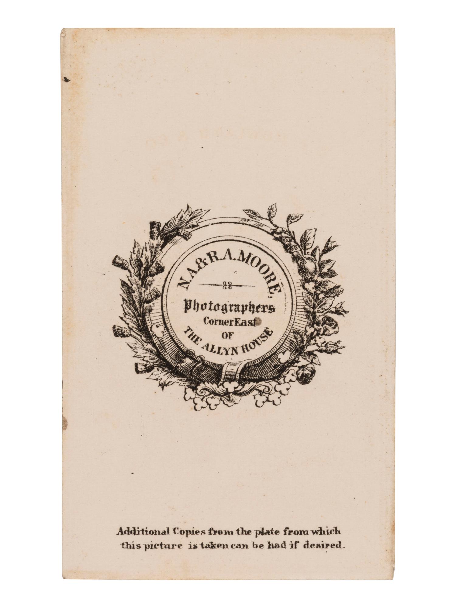 [REVOLUTIONARY WAR]. CDV of Revolutionary War survivor "Daniel Waldo, Aged 102." Hartford, CT, 1864.