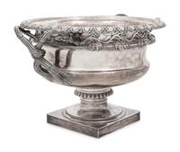 An English Silver-Plate Twin Handled Wine Cooler