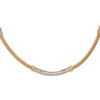 BICOLOR GOLD AND DIAMOND NECKLACE