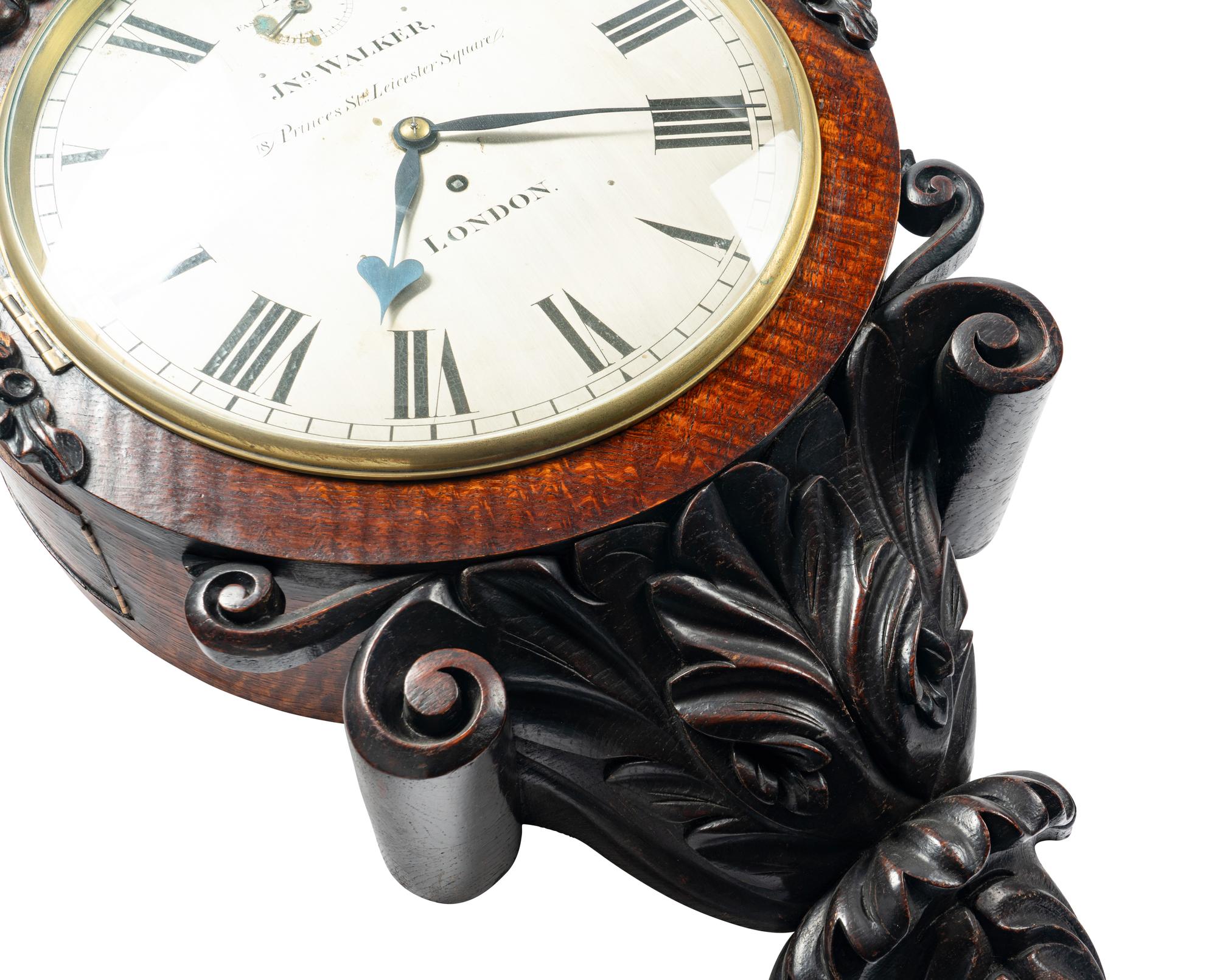 An English Mahogany Fusée Wall Clock
