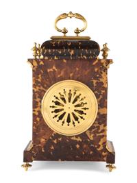 A French Tortoise Shell Carriage Clock
