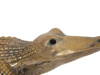 A Franco Lagini Brass Alligator Figure