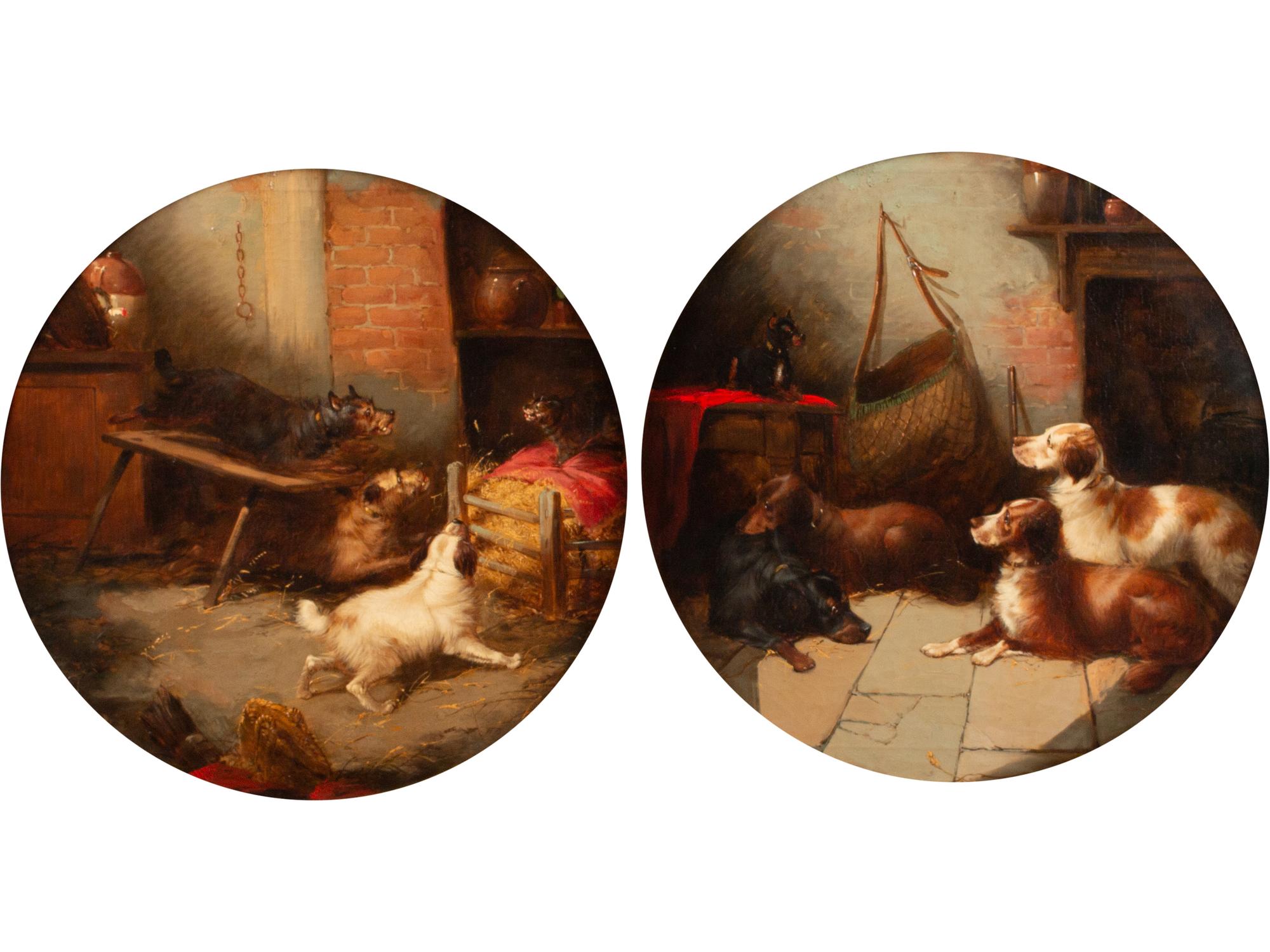 Awaiting the Master's Return: A Pair of Paintings