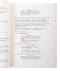 (Screenplays) A group of memorabilia from the film Lincoln . DreamWorks Pictures, Steven Speilberg, 2012. Comprising: